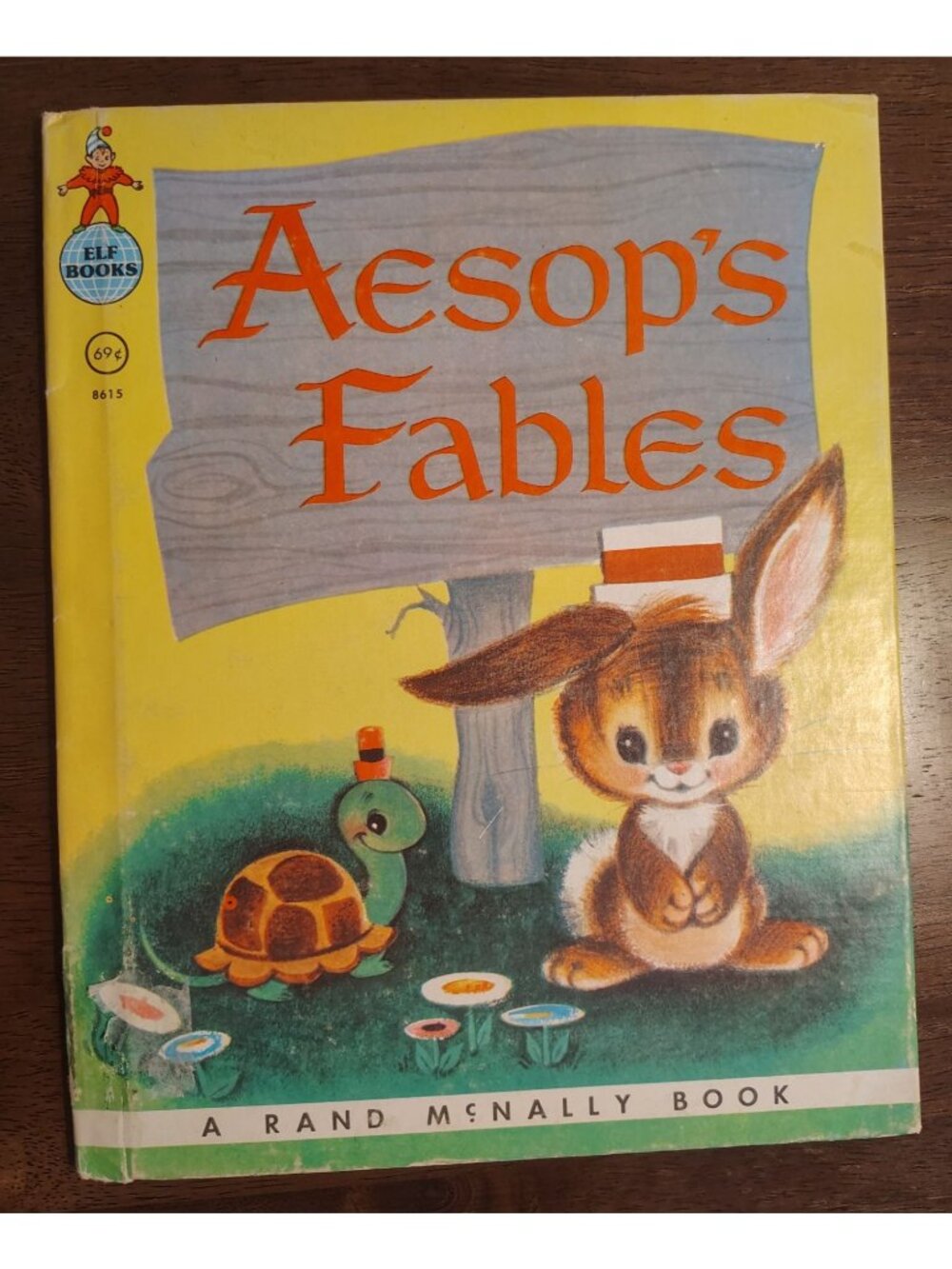 Vintage Aesop's Fables Rand McNally Hardcover Children's Book, 1952 Bright Pics